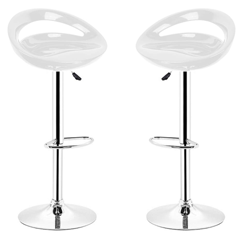 Barhocker 2er Set aus ABS Kunststoff, drehbar Barhocker in Höhe verstellbar von 55 bis 75 cm, Barhoc