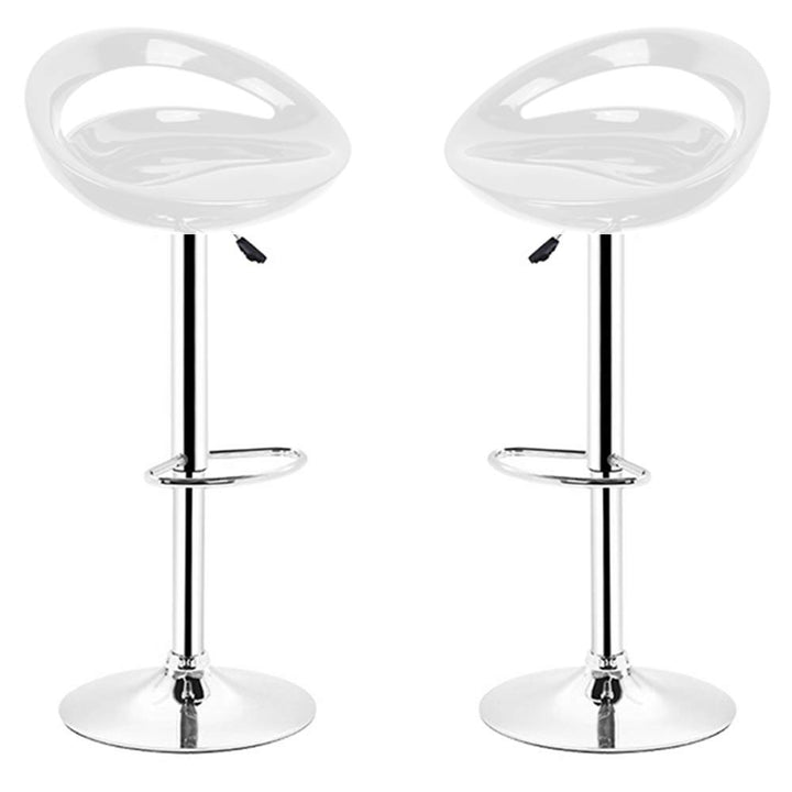 Barhocker 2er Set aus ABS Kunststoff, drehbar Barhocker in Höhe verstellbar von 55 bis 75 cm, Barhoc