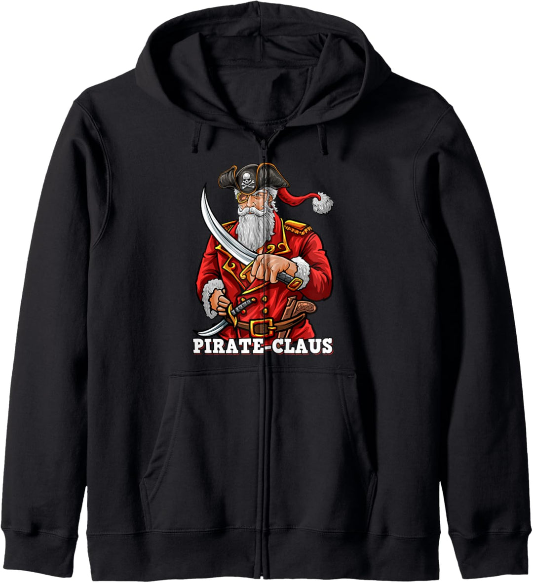 Lustiger Weihnachtspirat "Pirate Claus" Santa Weihnachtsmann Kapuzenjacke