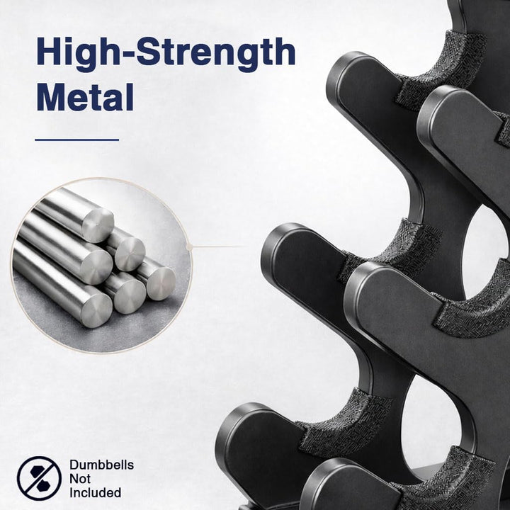 Hantelständer Hantelablage Metall Hantel Ständer Kurzhantelständer A-Rahmen Dumbbell Rack 5-stufig,