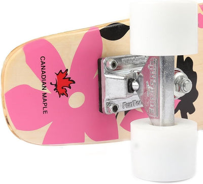 FunTomia Mini-Board Cruiser Skateboard 57cm aus 7-lagigem kanadischem Ahornholz inkl. Mach1 ABEC-9 K