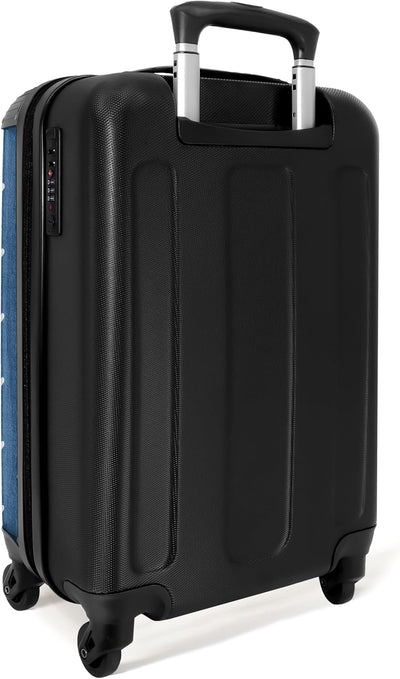NoBoringSuitcases.com® Koffer Handgepäck Trolley Rollkoffer Kleine Reisekoffer mit 4 Rollen - Herzen