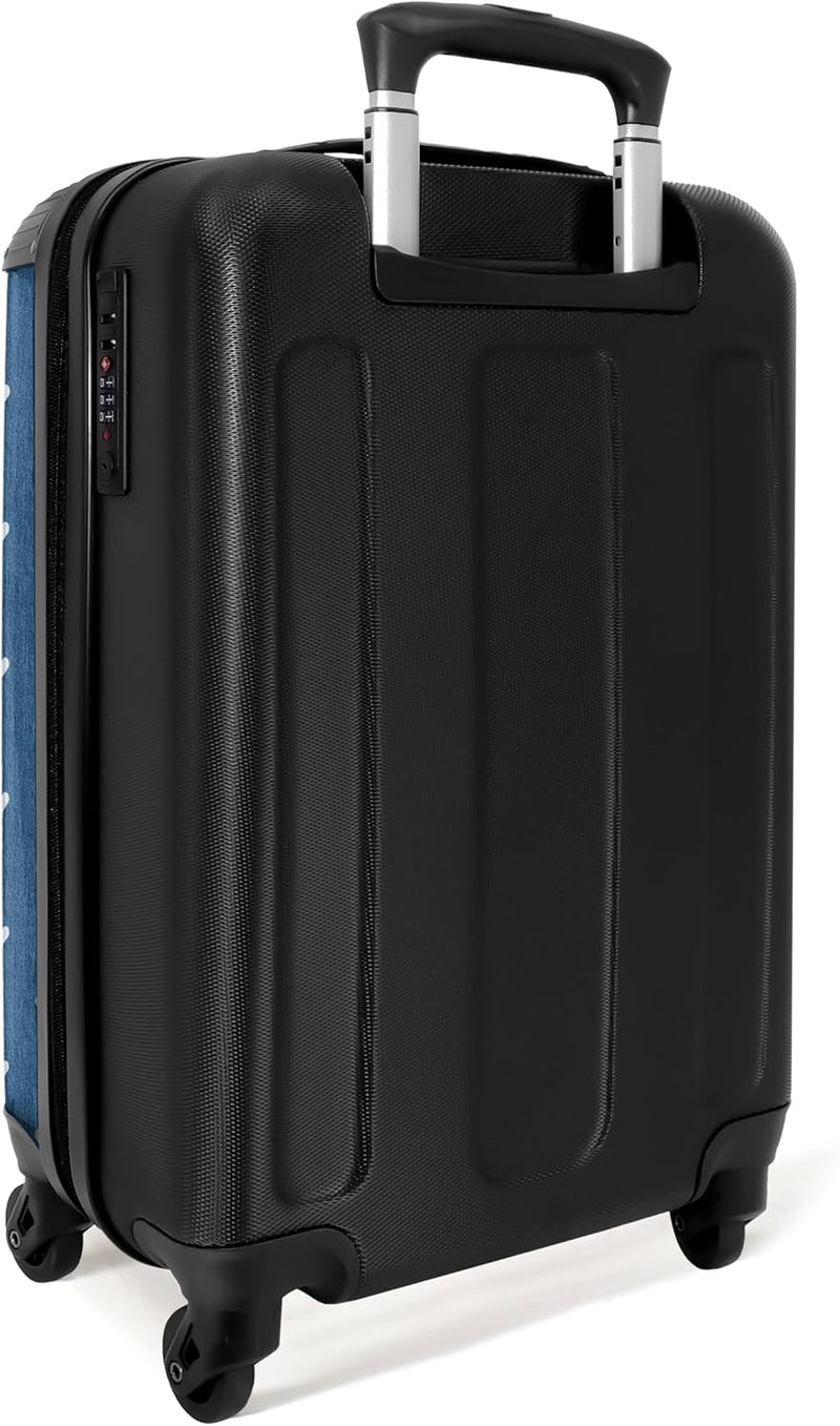 NoBoringSuitcases.com® Koffer Handgepäck Trolley Rollkoffer Kleine Reisekoffer mit 4 Rollen - Herzen