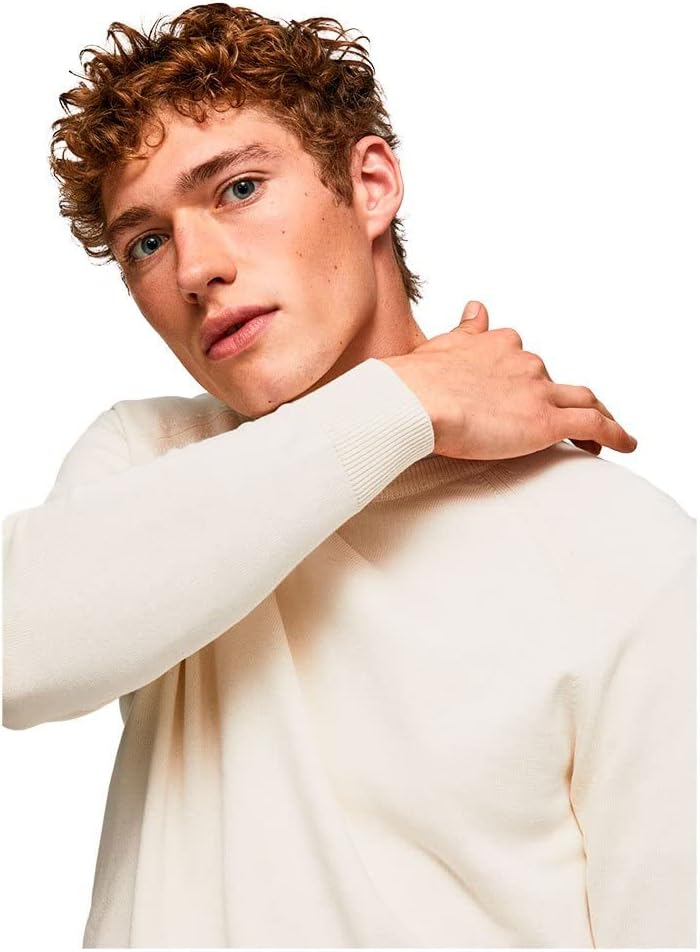 Pepe Jeans Herren James Crew Long Sleeves Knits XL Beige (Ivory), XL Beige (Ivory)