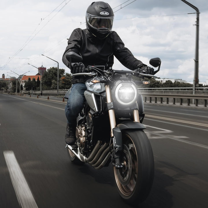 REBELHORN Wave Motorradjacke Herren | Textil | Mesh-Belüftungseinsätze | Ellbogen und Schulterprotek