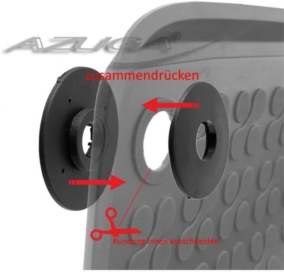 AZUGA Hohe Gummi Fussmatten passend für Ford Kuga II ab 3/2013-3/2020 AZ10300222 Automatten Gummimat