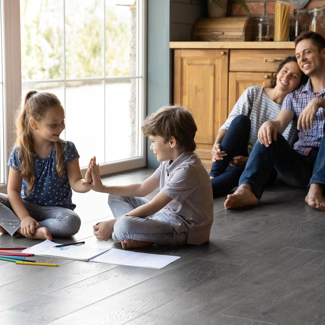 JOIEYOU PVC Bodenbelag, Vinylboden selbstklebend Fliesen Wasserdicht Rutschfeste, Laminat Klicksyste