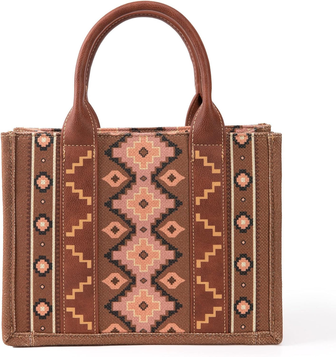 Wrangler Aztec Tote Bag for Women Boho Shoulder Purses and Handbags Angel Diamond Oakwood (Gitarreng