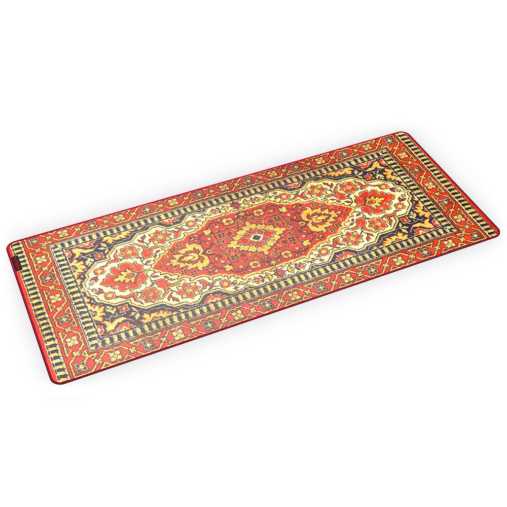KRUX Space Carpet XXL, Mauspad, Teppichmuster, 400 x 970 mm, leichtgängige Mausführung, Kantenbesatz