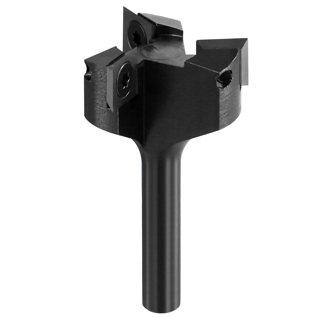 QWORK® Planfräser 8mm Schaft, 35mm Durchmesser Planfräser, Fräser für Oberfräse, Planfräser für Holz