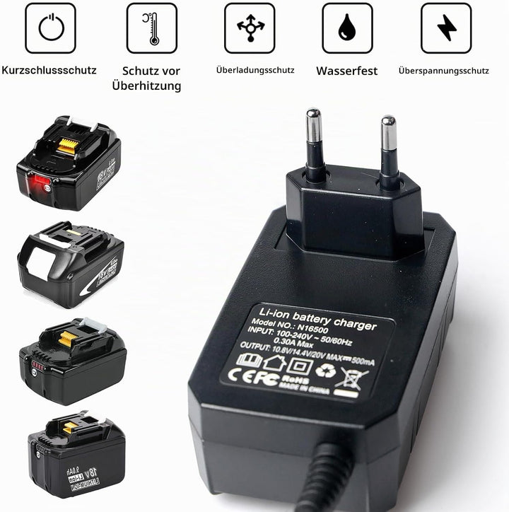 18V/20V 18V Lithium Ladegerät für Black &amp; Decker Akku BL2018 BL2018-XJ BL1518 LBXR20-OPE LBXR20 LB20