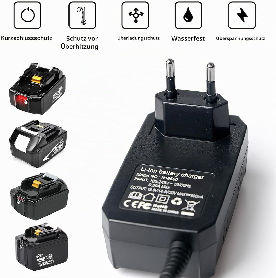 Ladegerät Kompatibel mit Black &amp; Decker, Ladegerät Lithium 18V/20V Lithium-Akku BL2018 BL2018-XJ LBX