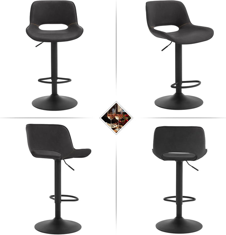 WOLTU Barhocker 2er Set, Barstuhl höhenverstellbar, Bar Hocker Stühle, Tresenstuhl, Kunstleder Stuhl