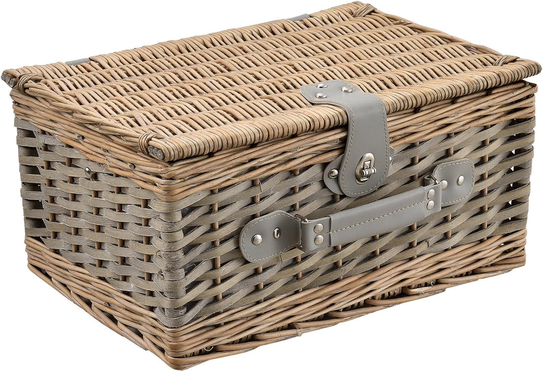 casa.pro Picknickkorb für 4 Personen Picknick-Set mit Kühltasche inkl. Geschirr Besteck Korkenzieher