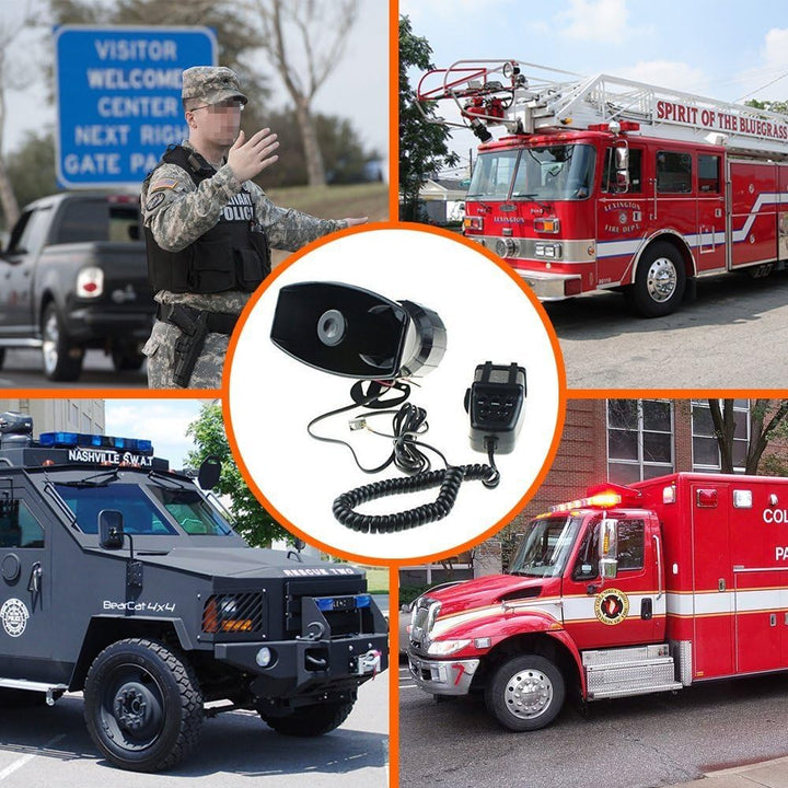 Yida 12V 80W 7 Tone Sound Auto Sirene Fahrzeug Horn mit Mic PA Lautsprechersystem Emergency Sound Am