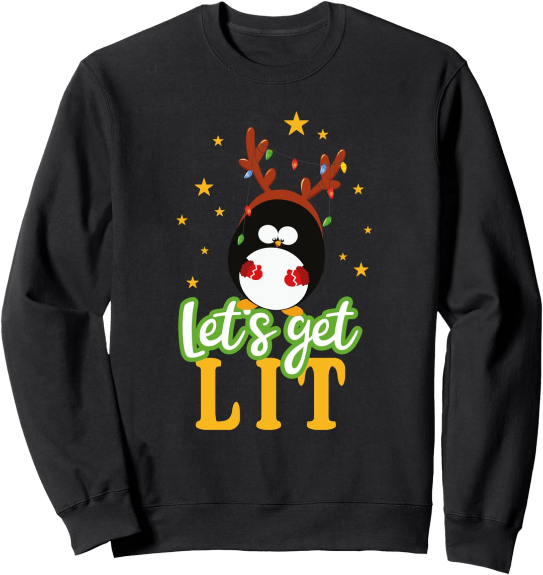 Weihnachten Xmas Christmas Lustiges Pinguin Weihnachts Sweatshirt