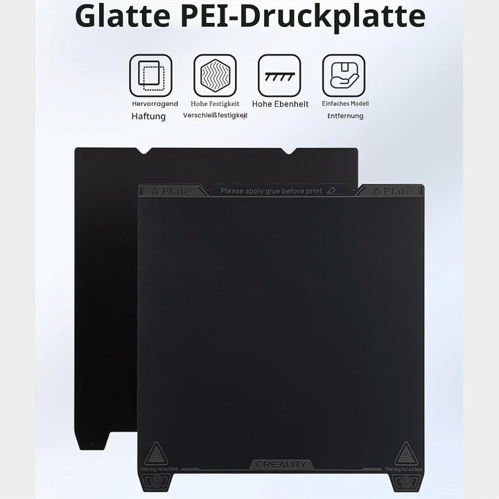 Creality K1 Smooth PEI Bauplatten Kit, Flexible Federstahl Plattform mit Glatter PEI Oberfläche und
