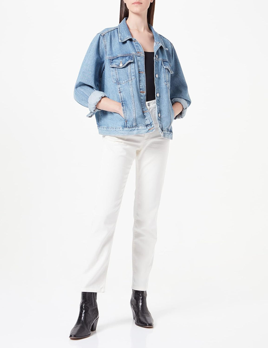 SISLEY Damen Jeans 27 Creamy White Denim 10r, 27 Creamy White Denim 10r