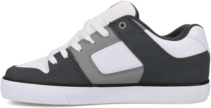 DC Pure Slim, Herren Sportschuhe - Skateboarding 43 EU Grey Grey White, 43 EU Grey Grey White