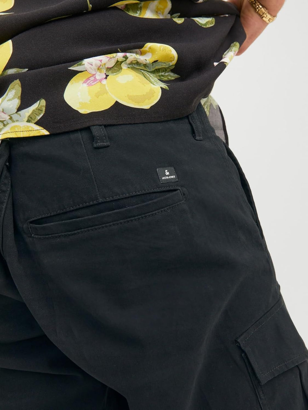 JACK & JONES Male Cargo Shorts Plus Normal geschnitten Cargo Shorts XS Schwarz, XS Schwarz
