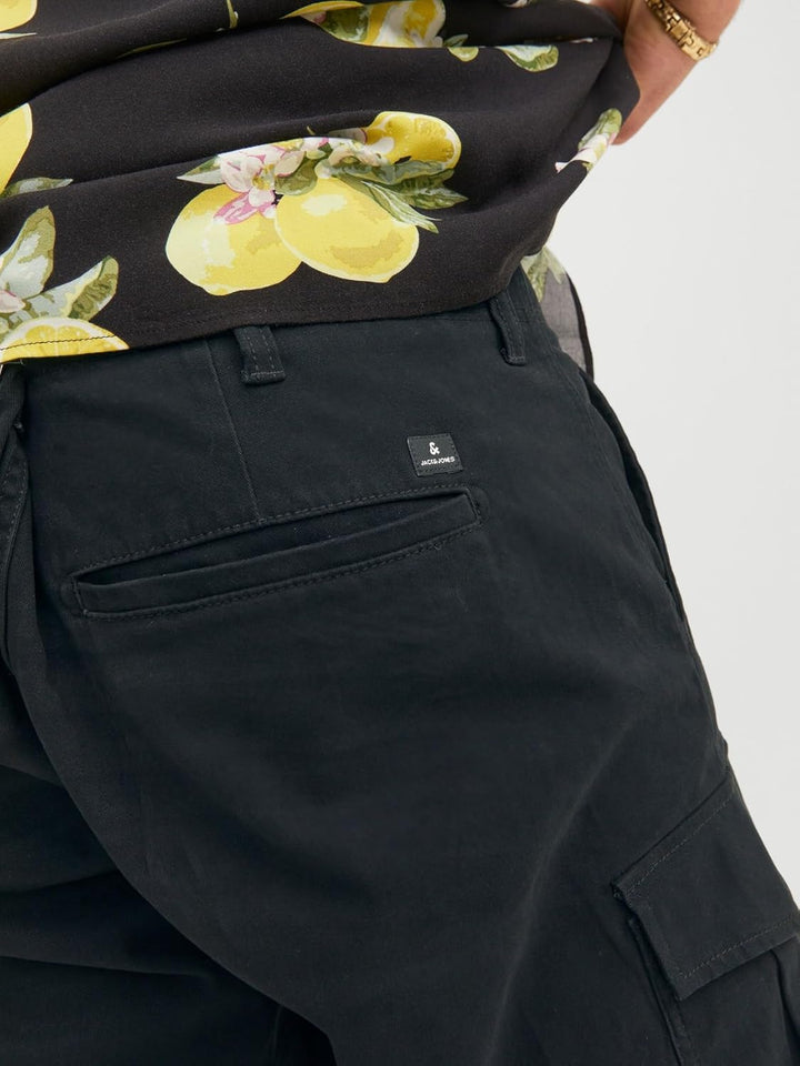 JACK & JONES Male Cargo Shorts Plus Normal geschnitten Cargo Shorts XS Schwarz, XS Schwarz