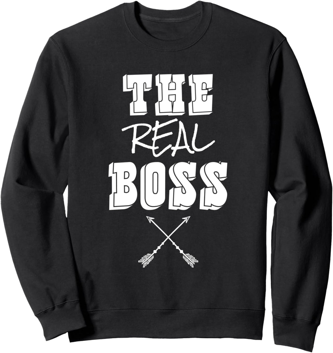 Wife Mom The Real Boss Matching Couples Sweatshirt