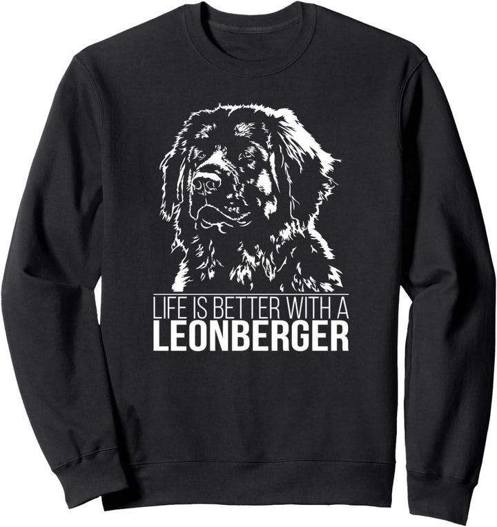 Leonberger life is better Hund Hunde Spruch Hundespruch Sweatshirt
