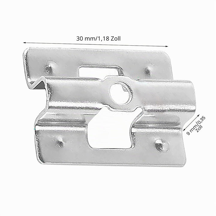100 Stück Terrassenclips Edelstahl mit Schrauben,WPC Clips Edelstahl Terrassenclips Clips 6-9 mm WPC