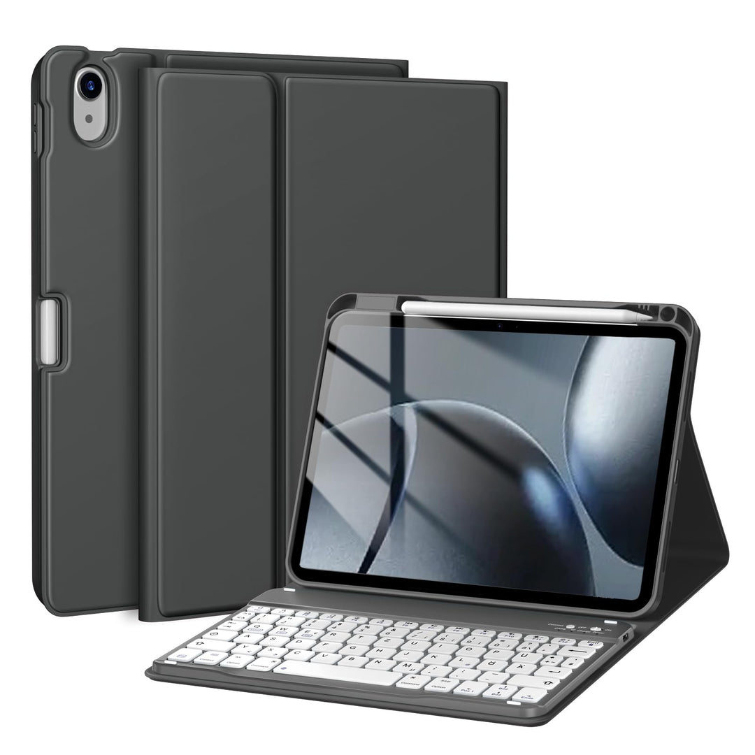 Hülle mit Tastatur für iPad A16 11 Generation 2025/10 Generation 2022(11/10.9 Zoll), Magnetische Ant