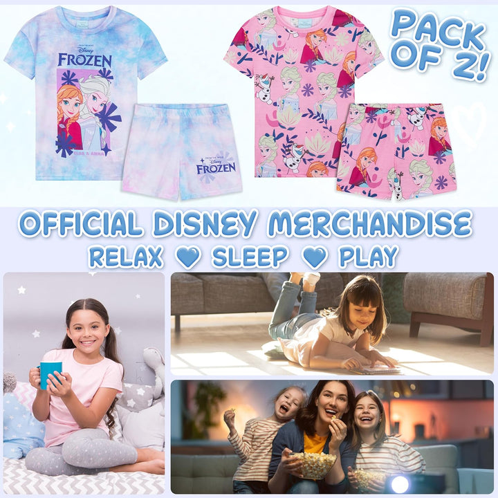 Get Trend Schlafanzug Mädchen Kurz Pyjama Kinder 2er Set Schlafanzug Teenager Kurzarm Sommer Loungew