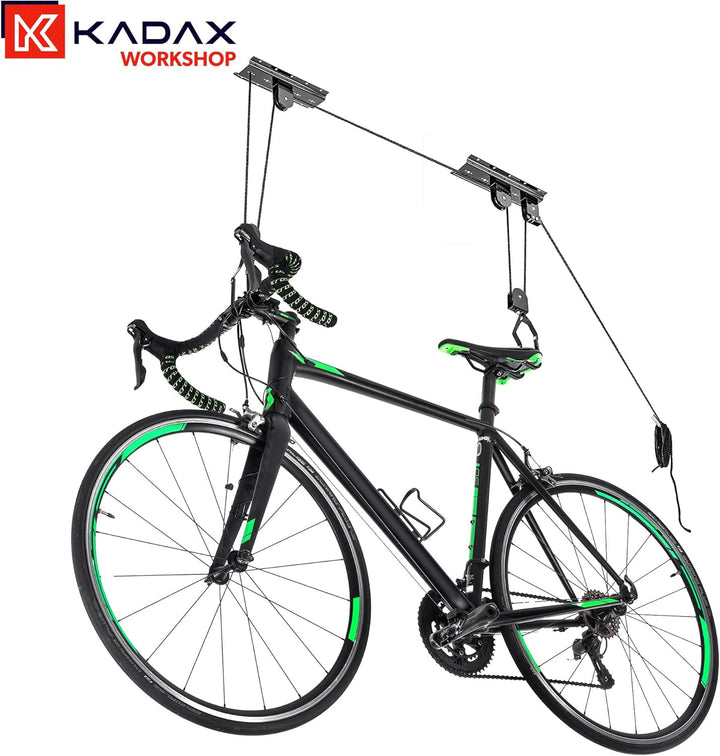 KADAX Fahrradlift bis 20kg Tragkraft, Fahrradaufhängung für Decke, Deckenhalterung für Fahrrad, Fahr