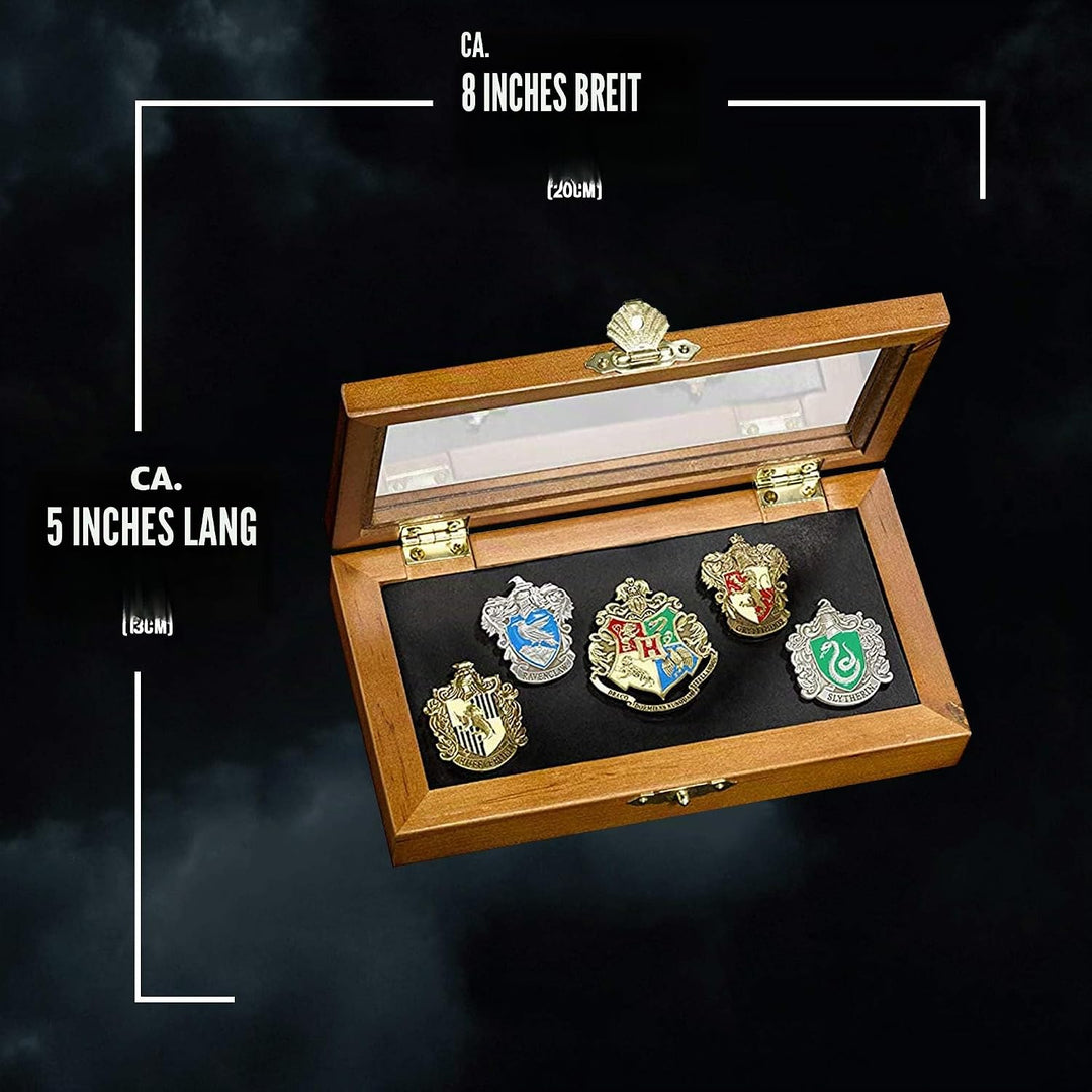 Hogwarts House Pins by The Noble Collection - Set of 5 Metal, Hand-Enamelled House Pin Badges Suppli