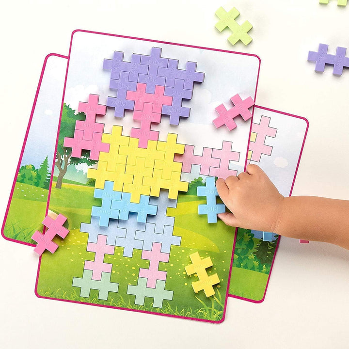 Geniales Konstruktionsspielzeug, Big Picture Puzzle Pastel, Vorlagen-Puzzle, Bausteine-Set, 60 Teile