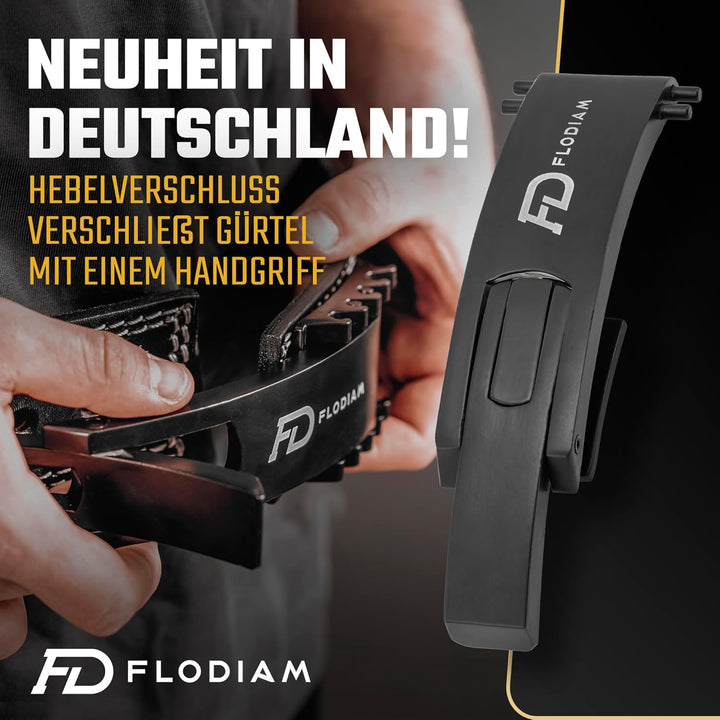 Gewichthebergürtel für Damen und Herren [Schnellverstell Hebelverschluss] Echtleder Gym Lifting Belt