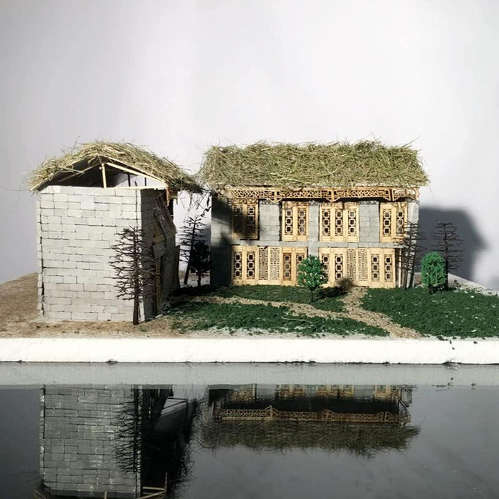 Cayway 420 Stück Mini Simulation Ziegel, 1:35 Mini Scale Ziegel Miniatur Ziegelsteine Backsteine Zie