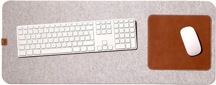 Pack &amp; Smooch Grosse Schreibtischunterlage Mouse Pad Matte -Moira- 74x30cm aus Merino Filz und Natur