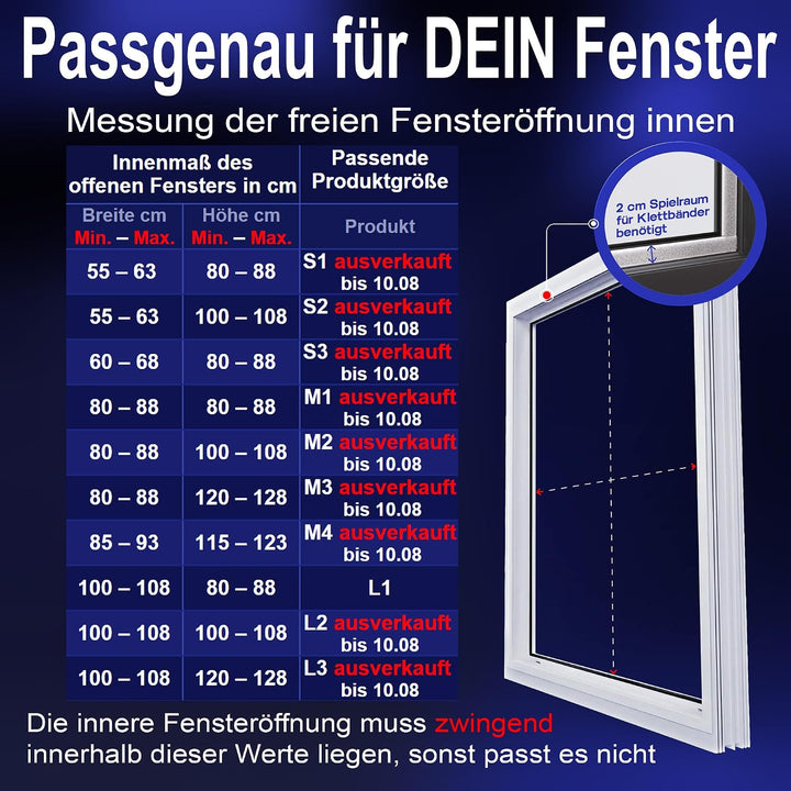 Klimaanlage Fensterabdichtung für mobile Klimageräte mit Abluftschlauch - Kippfenster Adapter [HeatP