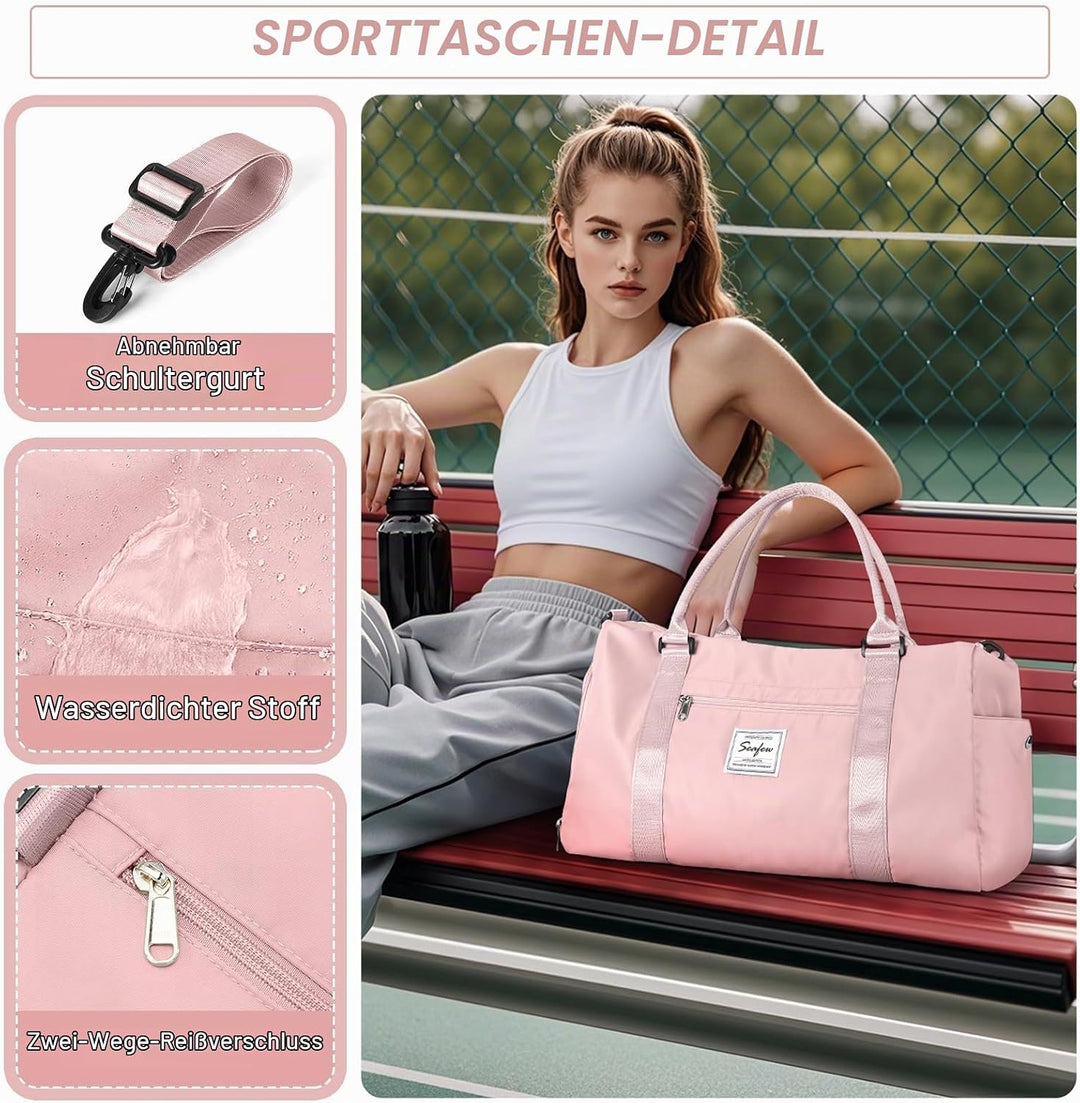 HYC00 Sport Duffel Bag Damen Herren,Sporttasche mit Nassfach &amp; Schuhfach Reise Duffel Bags Übernacht