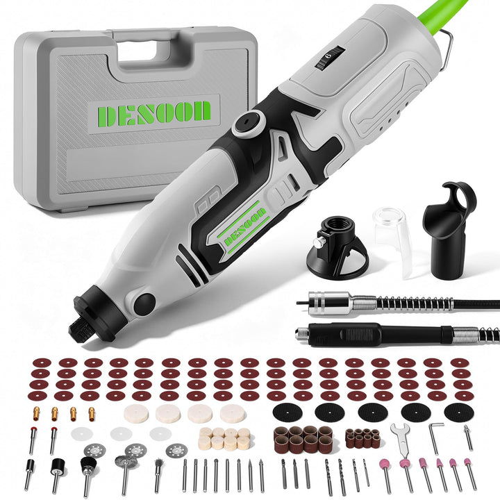 DESOON 170W Multifunktionswerkzeug, Rotationswerkzeug mit 127 Zubehör Set, Variable Drehzahl 8000-35