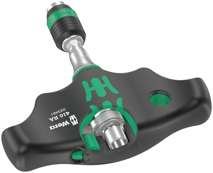 Wera 05023461001 416 RA Quergriff-Bit-Handhalter mit Ratschenfunktion und Rapidaptor Schnellwechself