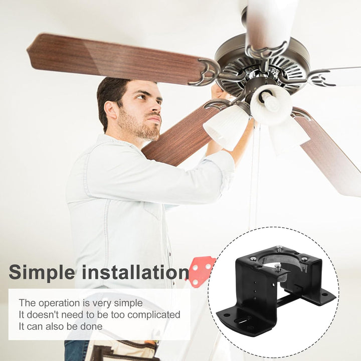 jojofuny Deckenventilator Montagehalterung Aus Eisen Universelle Halterung Für Wohnzimmer Hängeventi