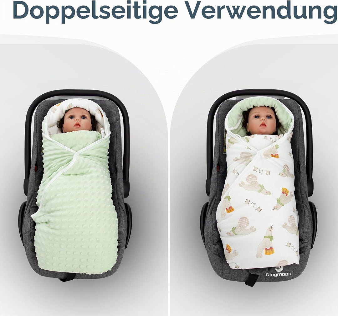 Miracle Baby Einschlagdecke Babyschale Winter Baumwolle Reversible Decke Universal Kuscheldecke 90x9