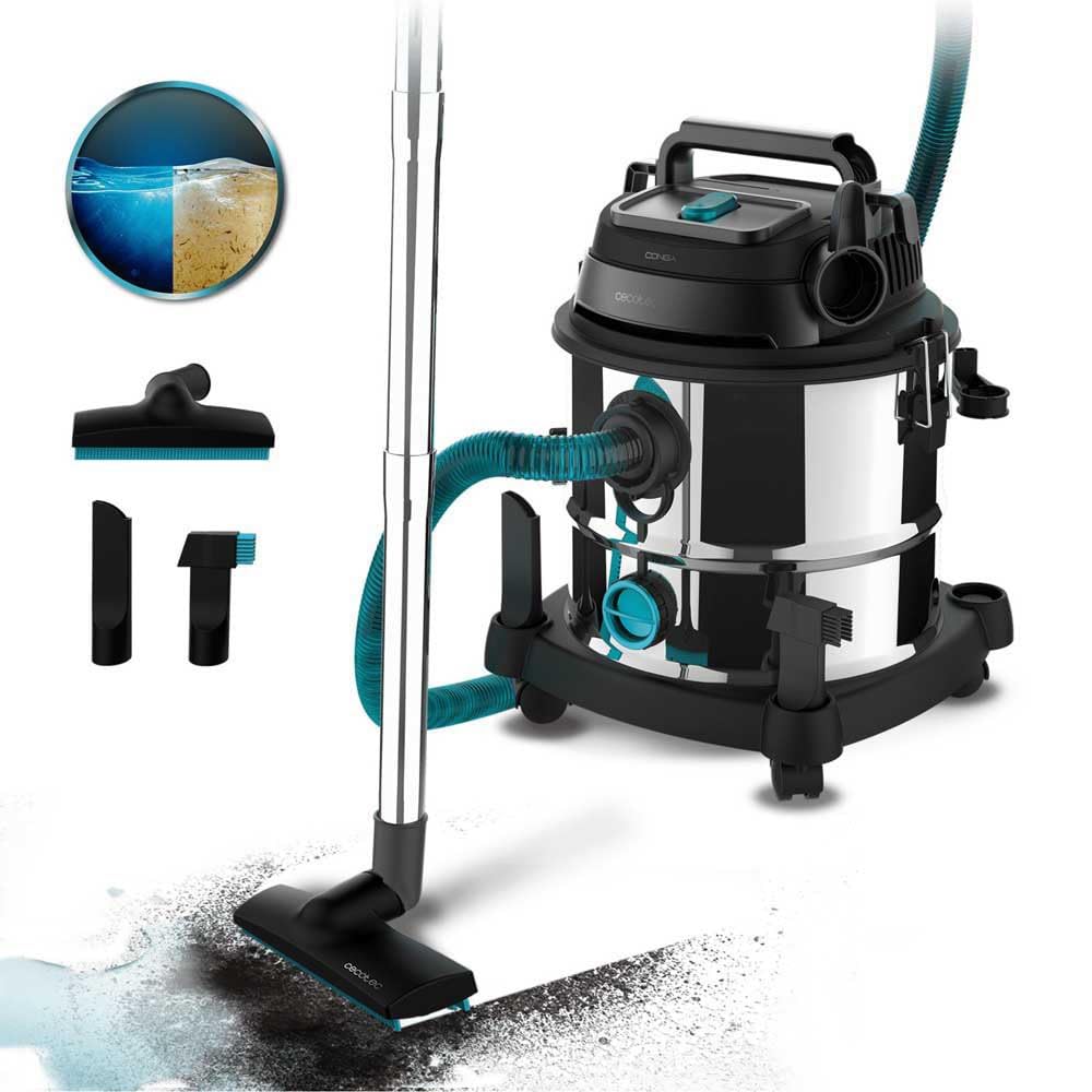 Cecotec Nass- und Trockensauger 20 L Conga Rockstar Wet & Dry Steel MAX. 1400 W, 22 kPa, Entleerungs