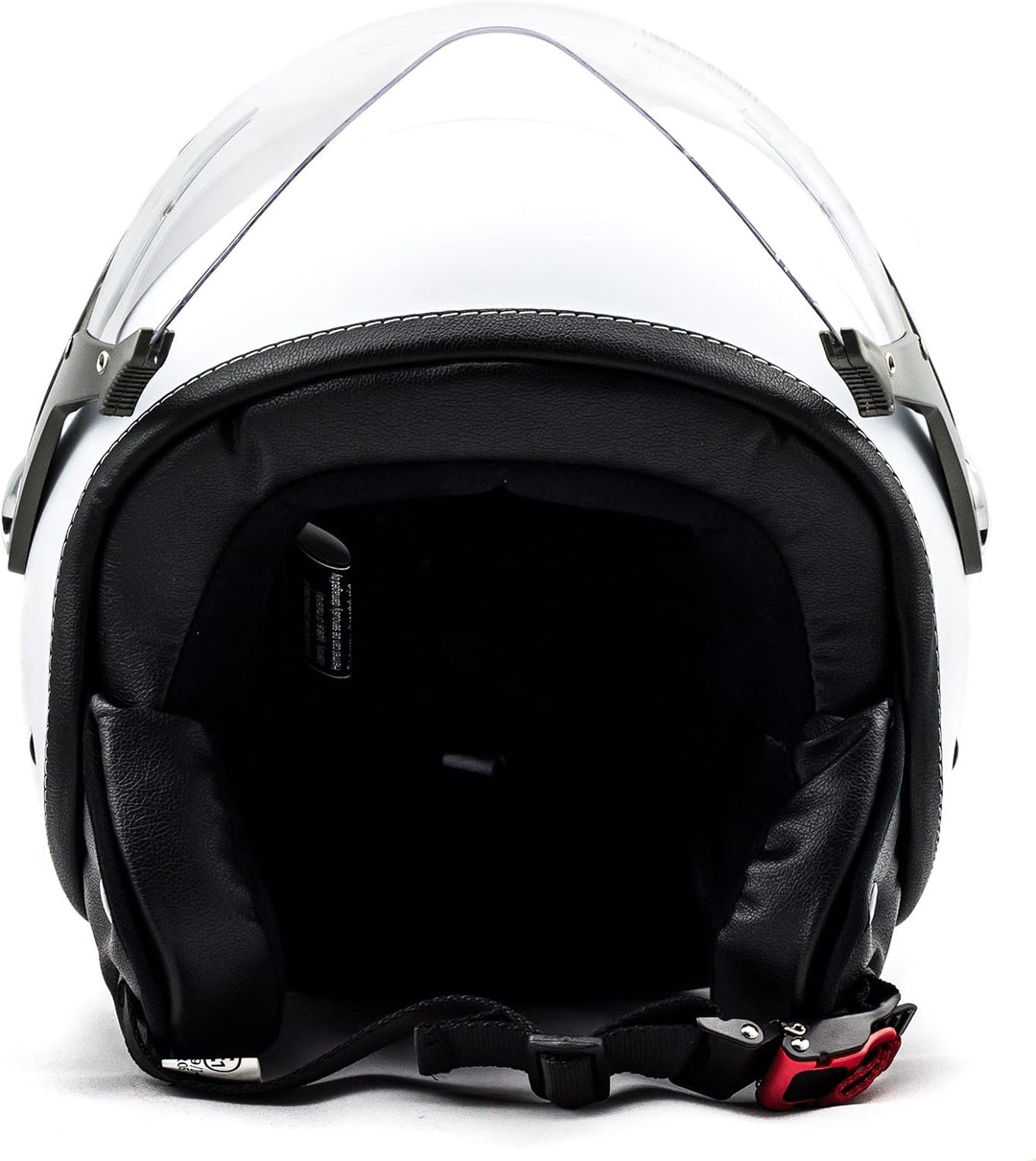Soxon® SP-325 Mono „Snow“ · Jet-Helm · Motorrad-Helm Roller-Helm Scooter-Helm Moped Mofa-Helm Choppe