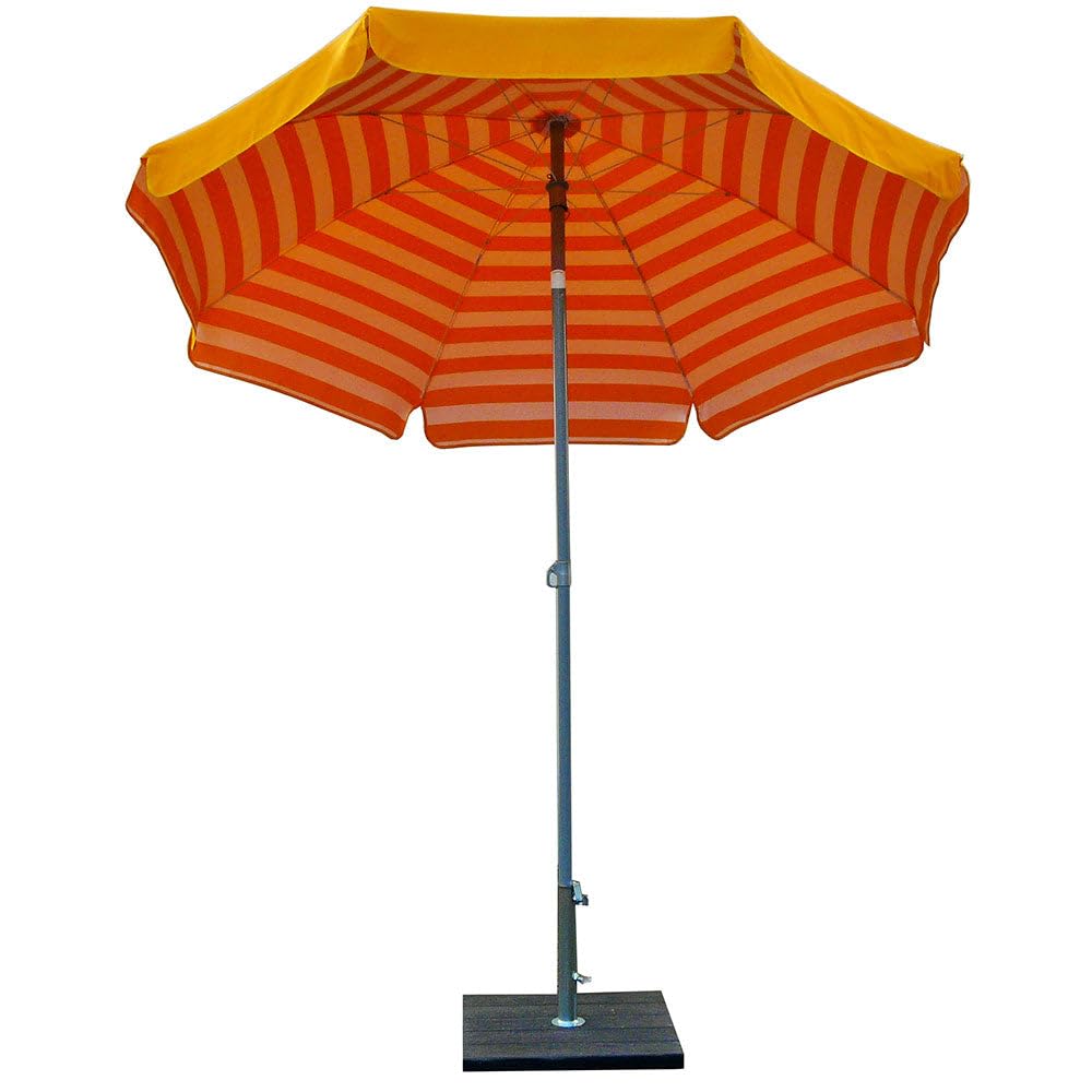 Maffei Art 181 Venezia Sonnenschirm rund Baumwolle Duplex Durchmesser 200 cm Made in Italy Gelb, Gel