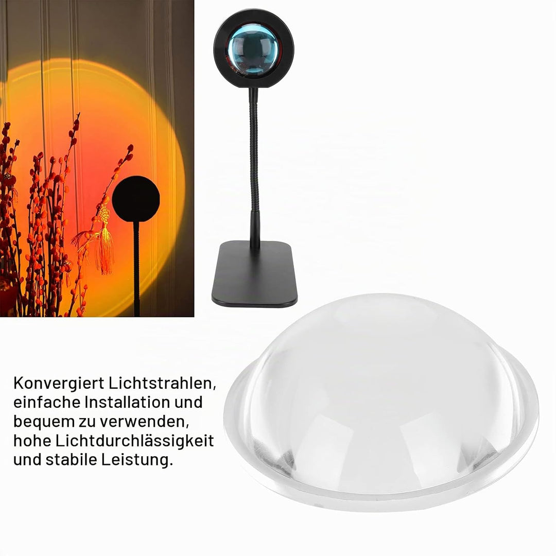 Durchmesser 60 Mm Konvexe Glaslinse für Sonnenuntergangslampen-Lupengläser, Optik Konvexe Linse LED-