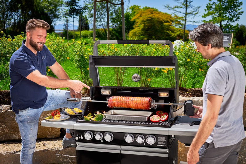 RÖSLE Barbecue Universalschale PRO, Hochwertige Edelstahlschale mit hohem Rand zum Marinieren, Servi