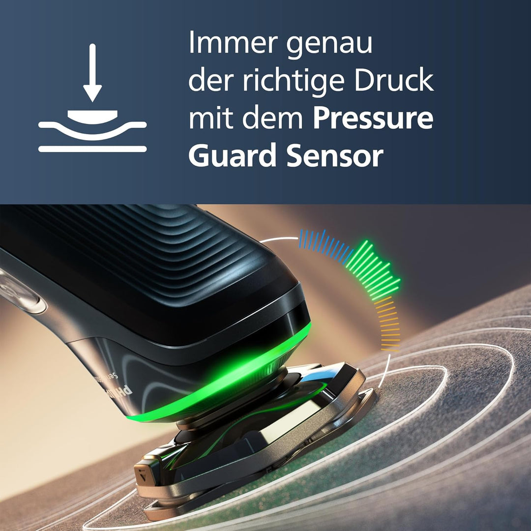 Philips Shaver S9000 – Elektrischer Nass- & Trockenrasierer für Männer in Chromsilber mit Lift & Cut