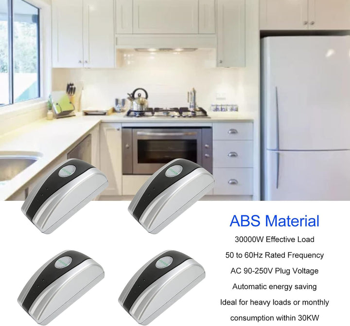 Bewinner 4pcs Power Save Smart Energy Saver Device, 30000W Power Energy Saver Plug in Power Saving B