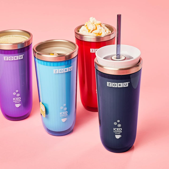 Zoku Eiskaffeezubereiter 325ml in grau, Kunststoff, 28x28x12
